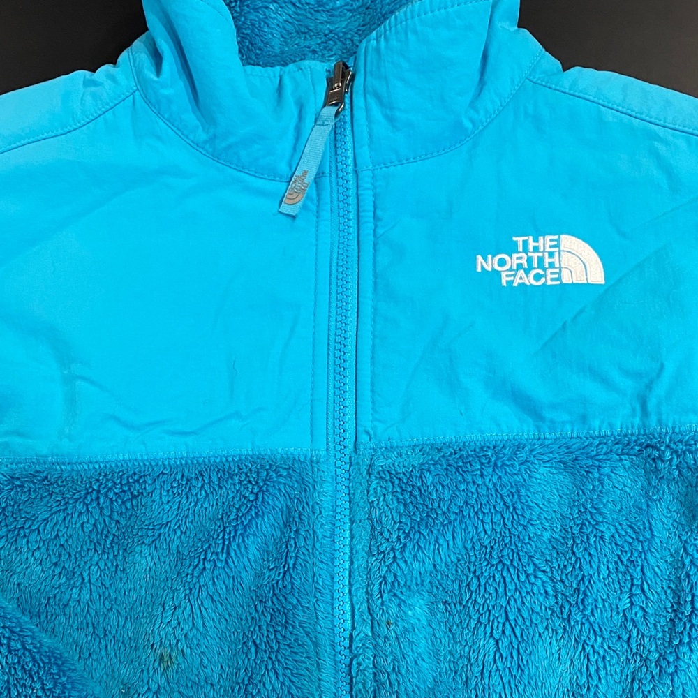 The North Face Turquoise Fleece Jacket kids size 14-16